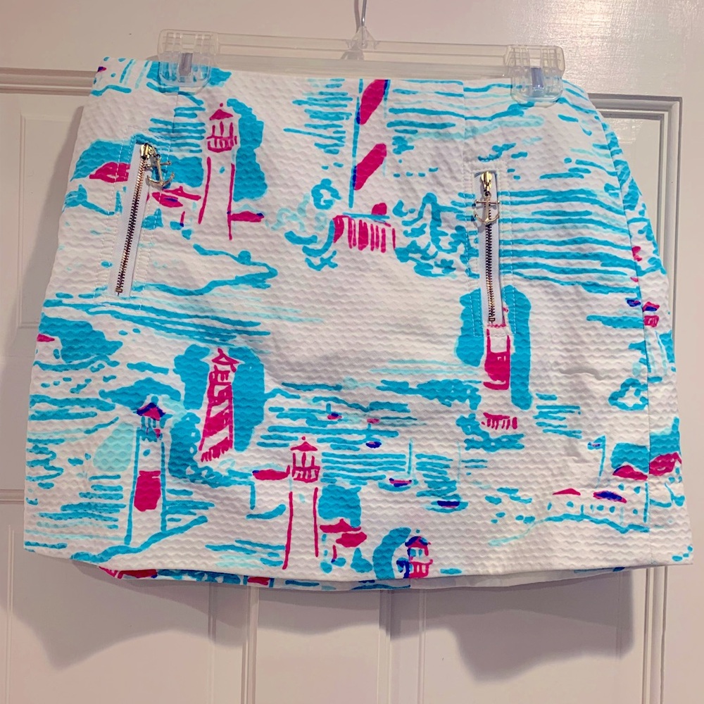 Lilly Pulitzer Watch Out Lighthouse print Tate Skirt